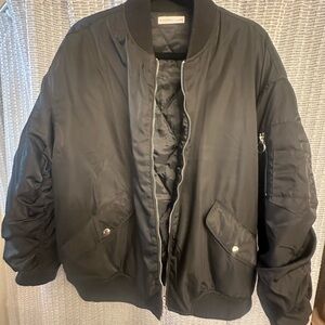 Women's Black Bomber Jacket-Sz L